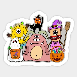 Halloween Monsters1 Trick or Treat! Sticker